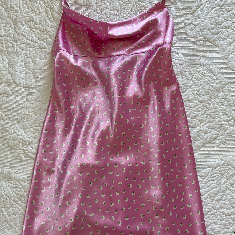 Zara mini floral dress - satin effect